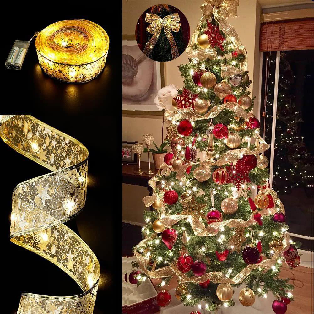 2 " Width Christmas Tree Ribbon Lights 5