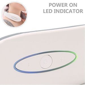 White Rechargeable Electric Neck Massager With Magnetic Electrode Pads 7