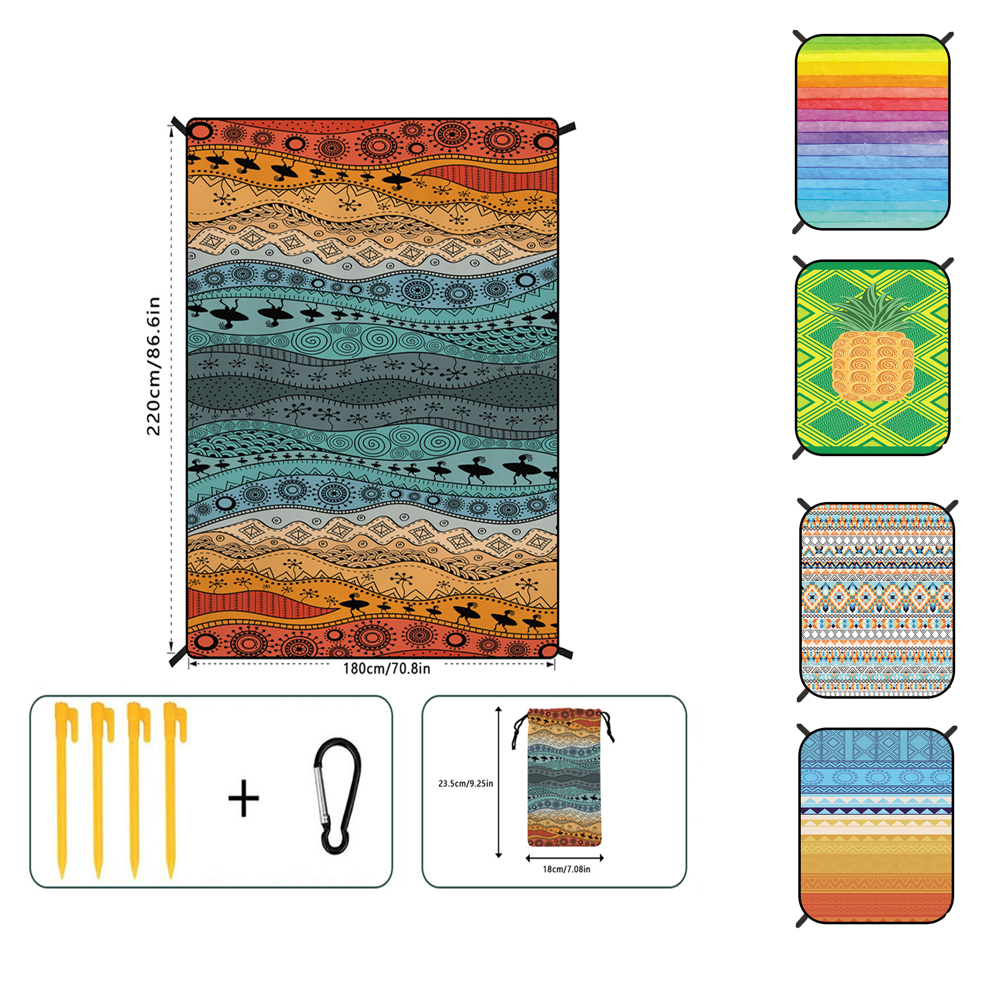 Customizable Mini malist Beach Mat 1