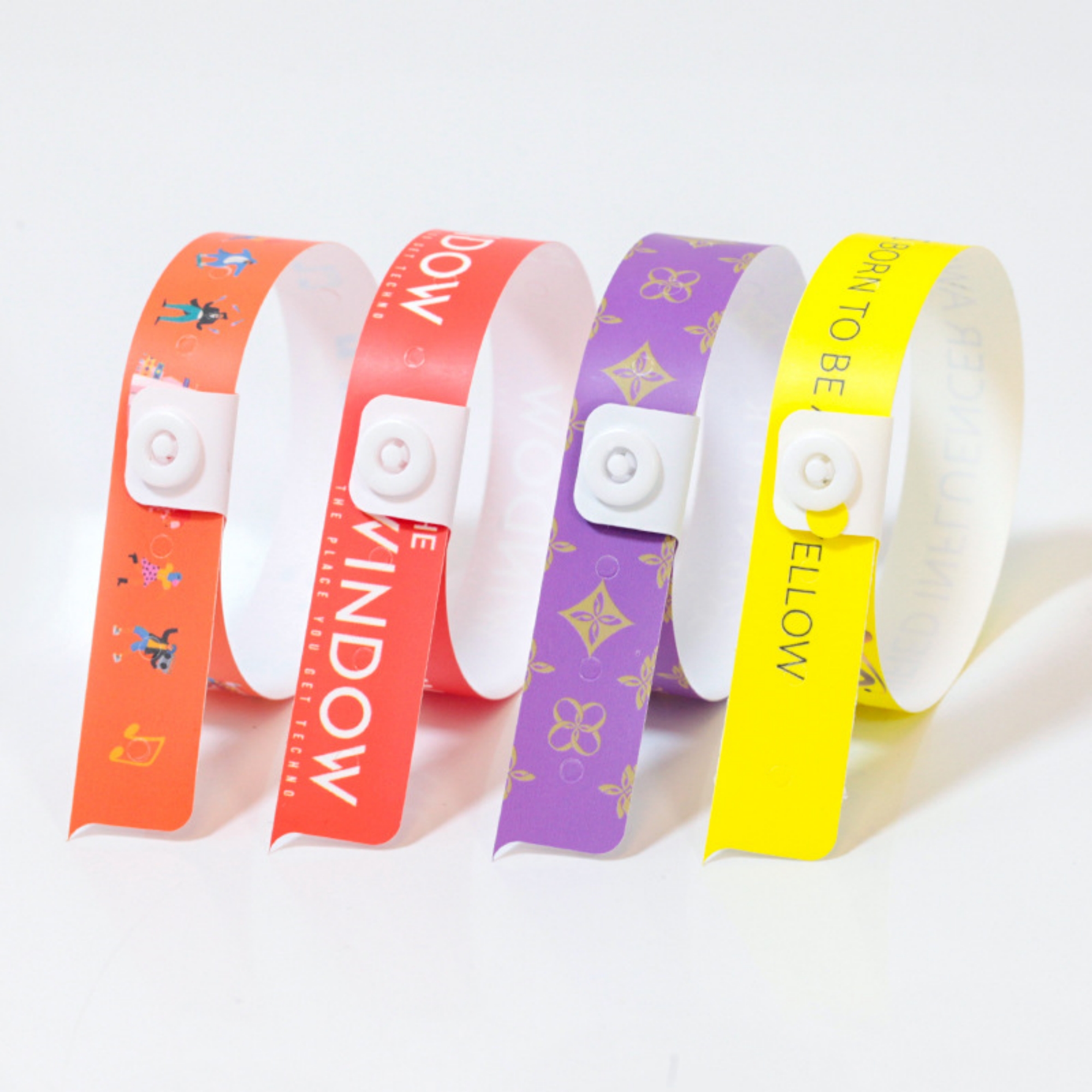 Disposable Neon Plastic Wristband 100 Pack 3
