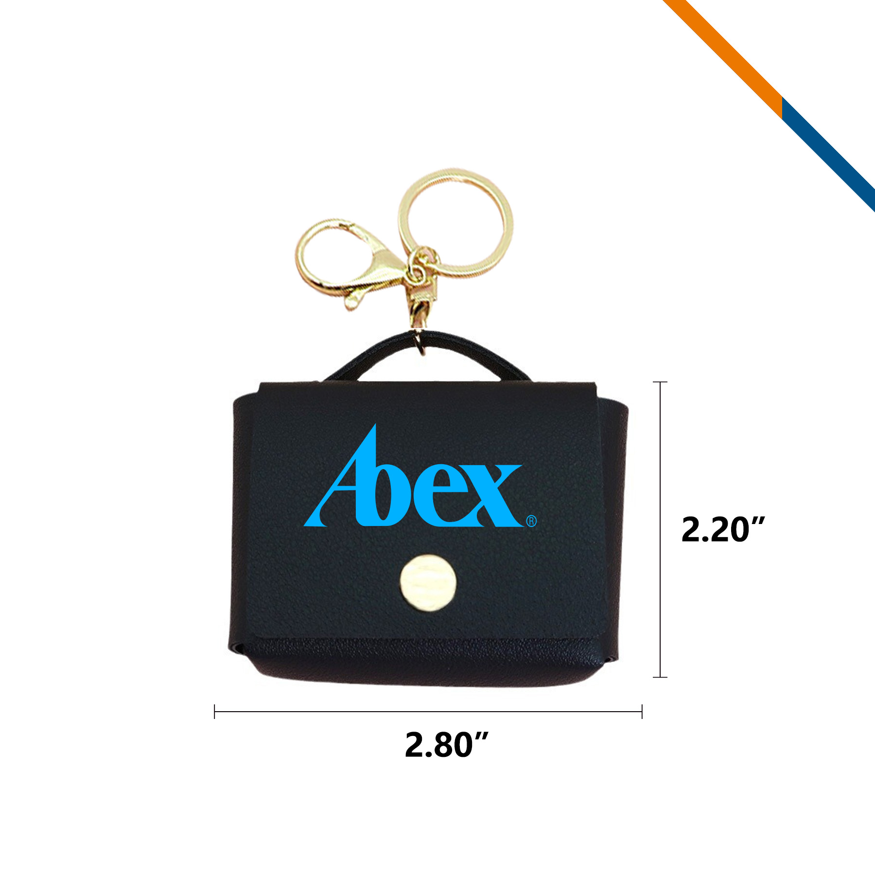 Clipu Mini PU Leather Square Coin Purse Keychain 3