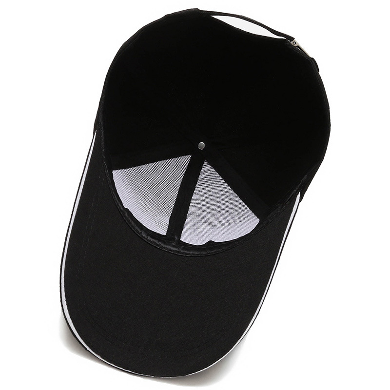 Embroidered Logo Wide-Brimmed Dome Baseball Cap 5