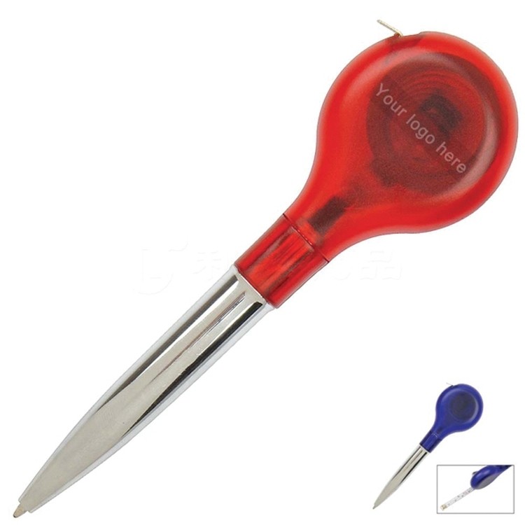 Multi-functional Plastic Ball-point Pen w/Tape Measure 1