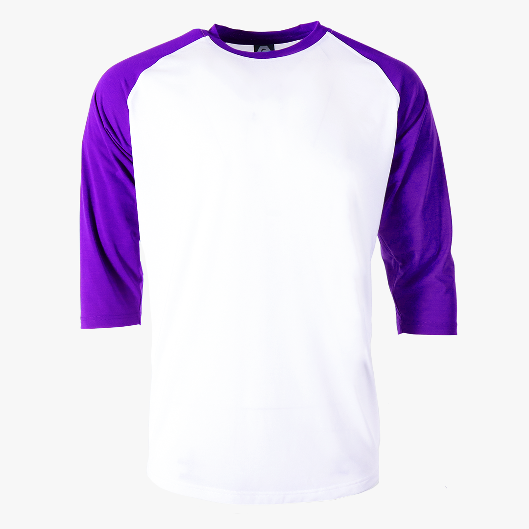 #H215 - Varsity Men's 3/4 Sleeve Baseball Tee White Body 2