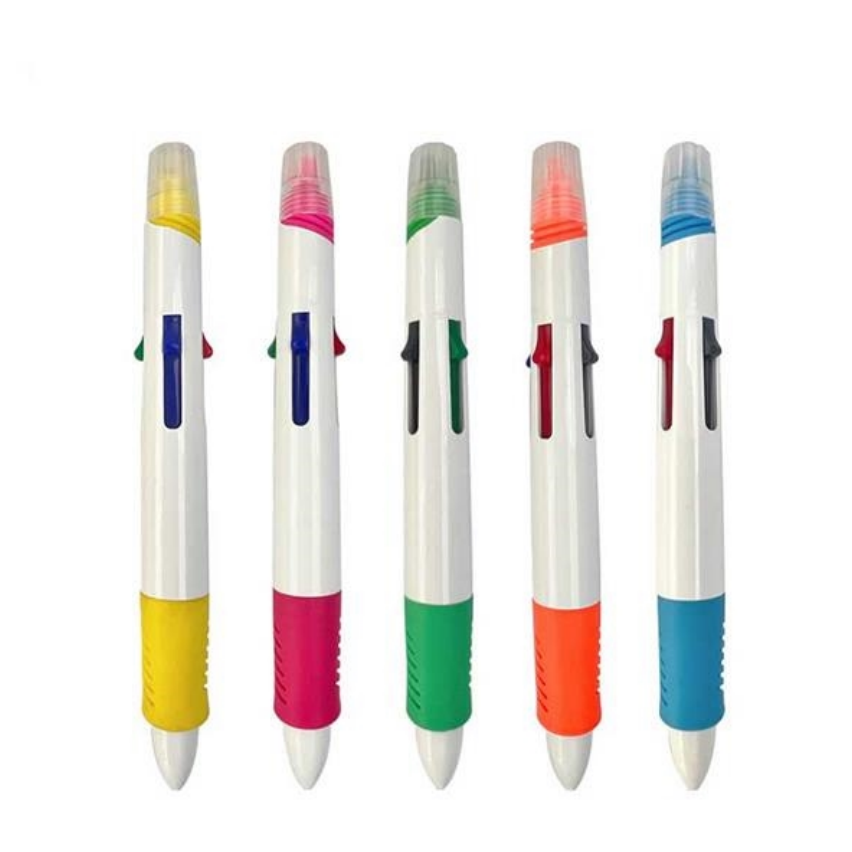 Multi Color Ballpoint Pen with Highlighter 2