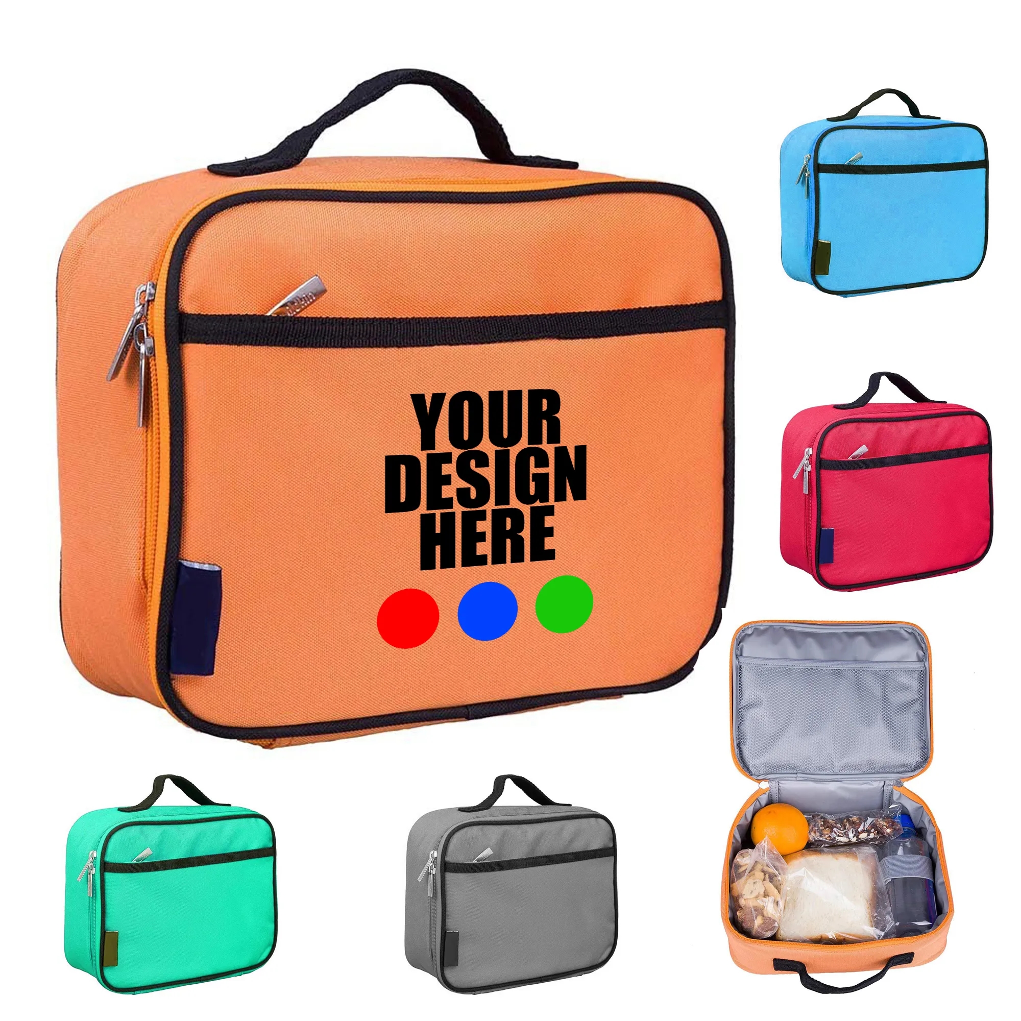 PEVA Insulated Lunch Cooler Bag w/ Handle 2
