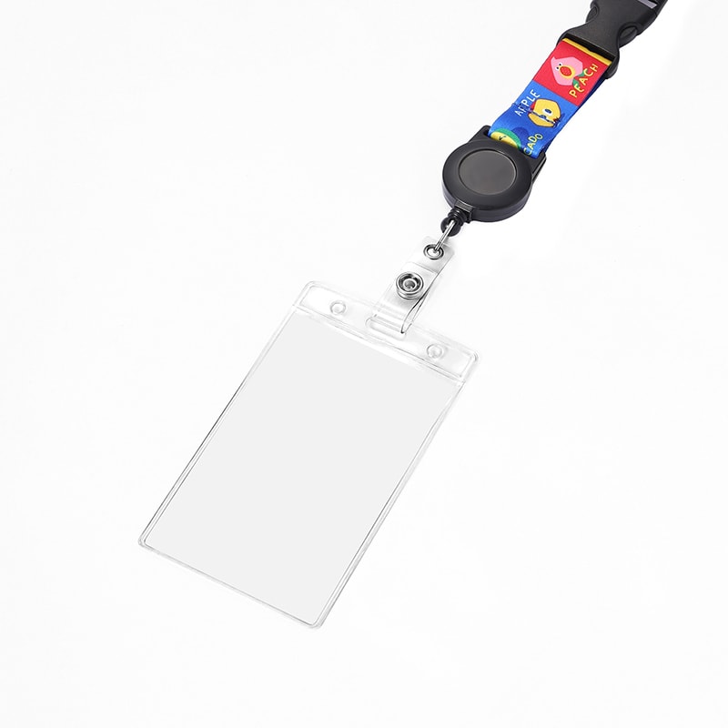 ID Badge Reel Full Color Lanyards With Badge Holder 7