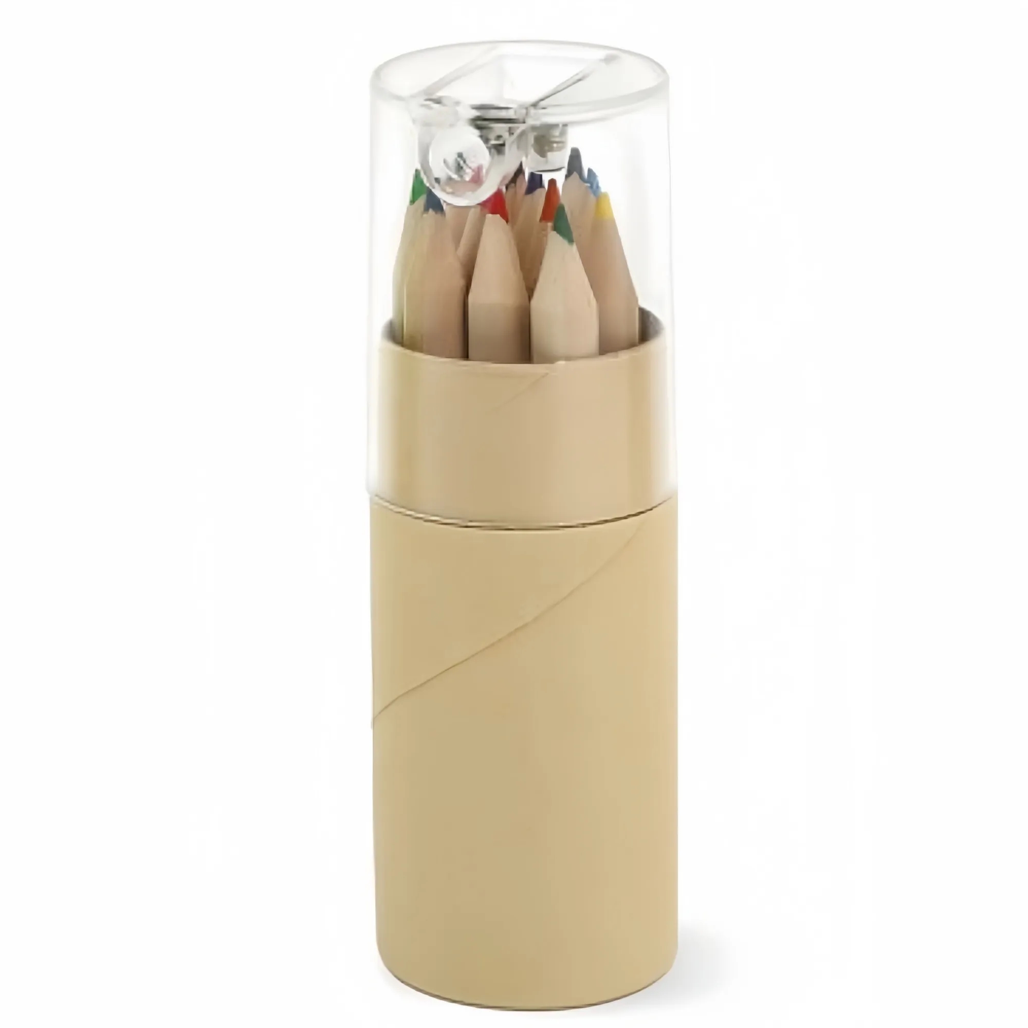 MOQ100 Colored Pencils Tube With Sharpener 12-Piece 3