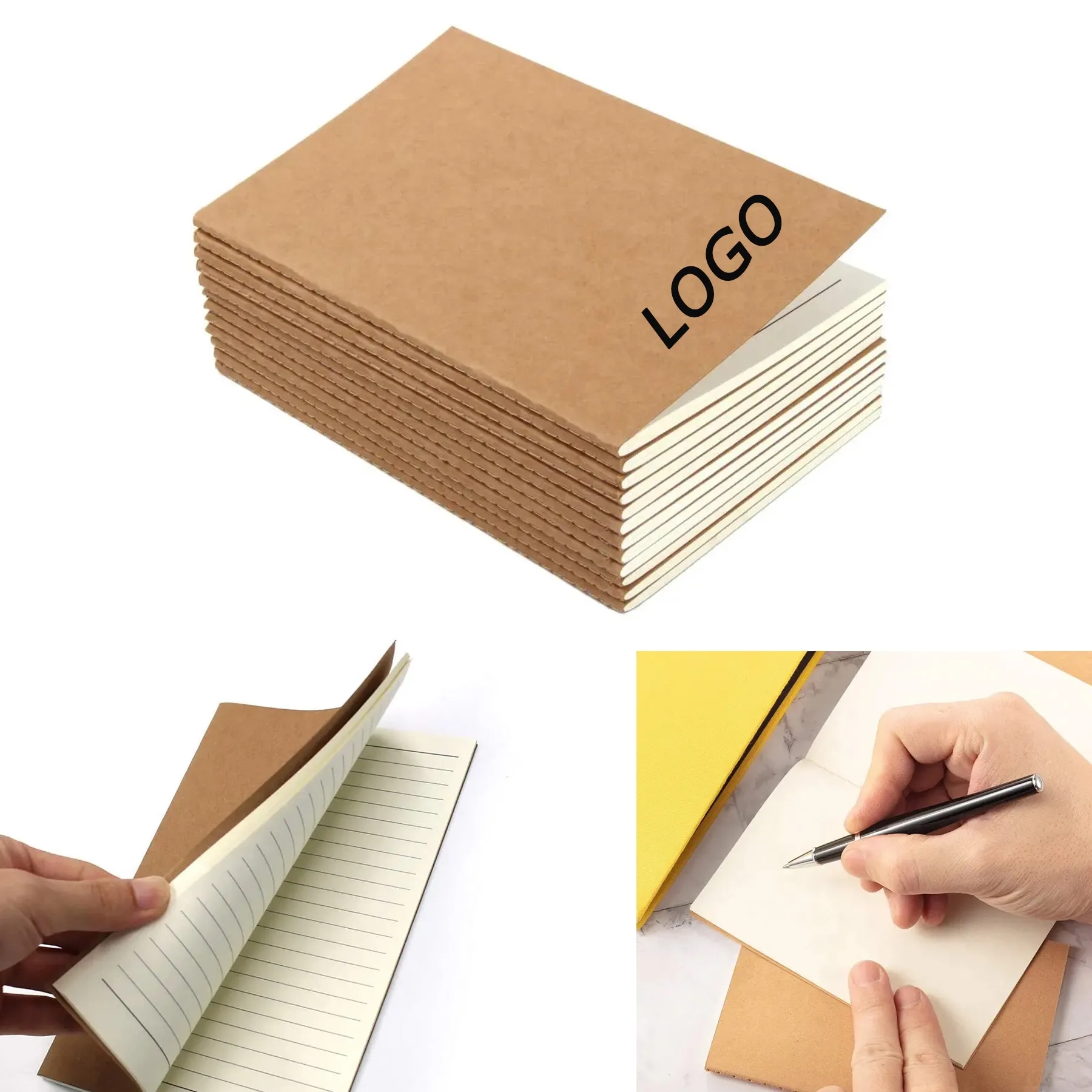 Kraft Paper Notebook Ruled Line Book 2