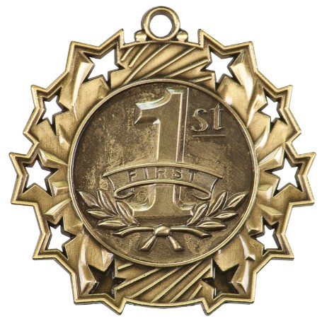 1st Place Ten Star Medal, 2-1/4" 2