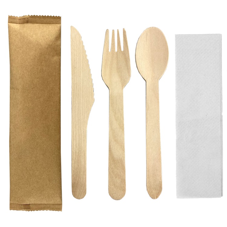 4pcs Wooden Cutlery Set 5