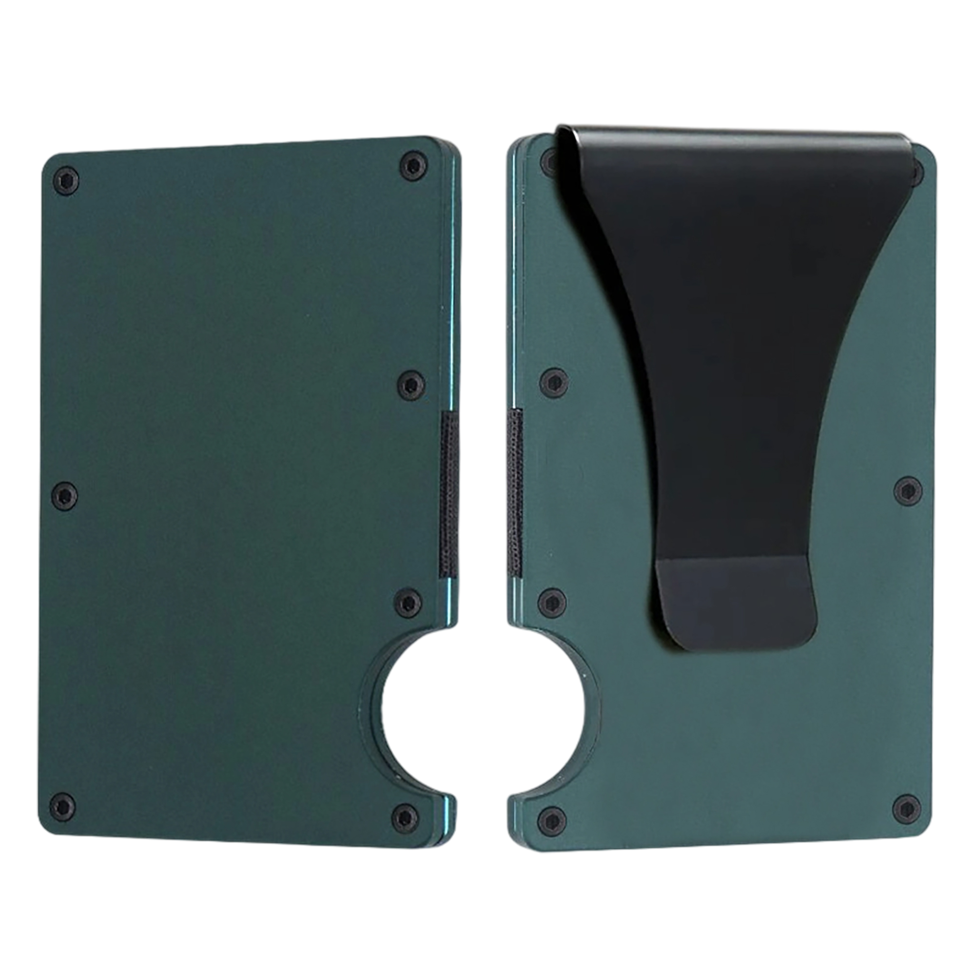 Aluminum Alloy RFID Blocking Card Wallet With Elastic Band And Money Clip 4