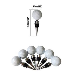 Chic Golf Ball Shaped Wine Cork Bottle Stopper 9