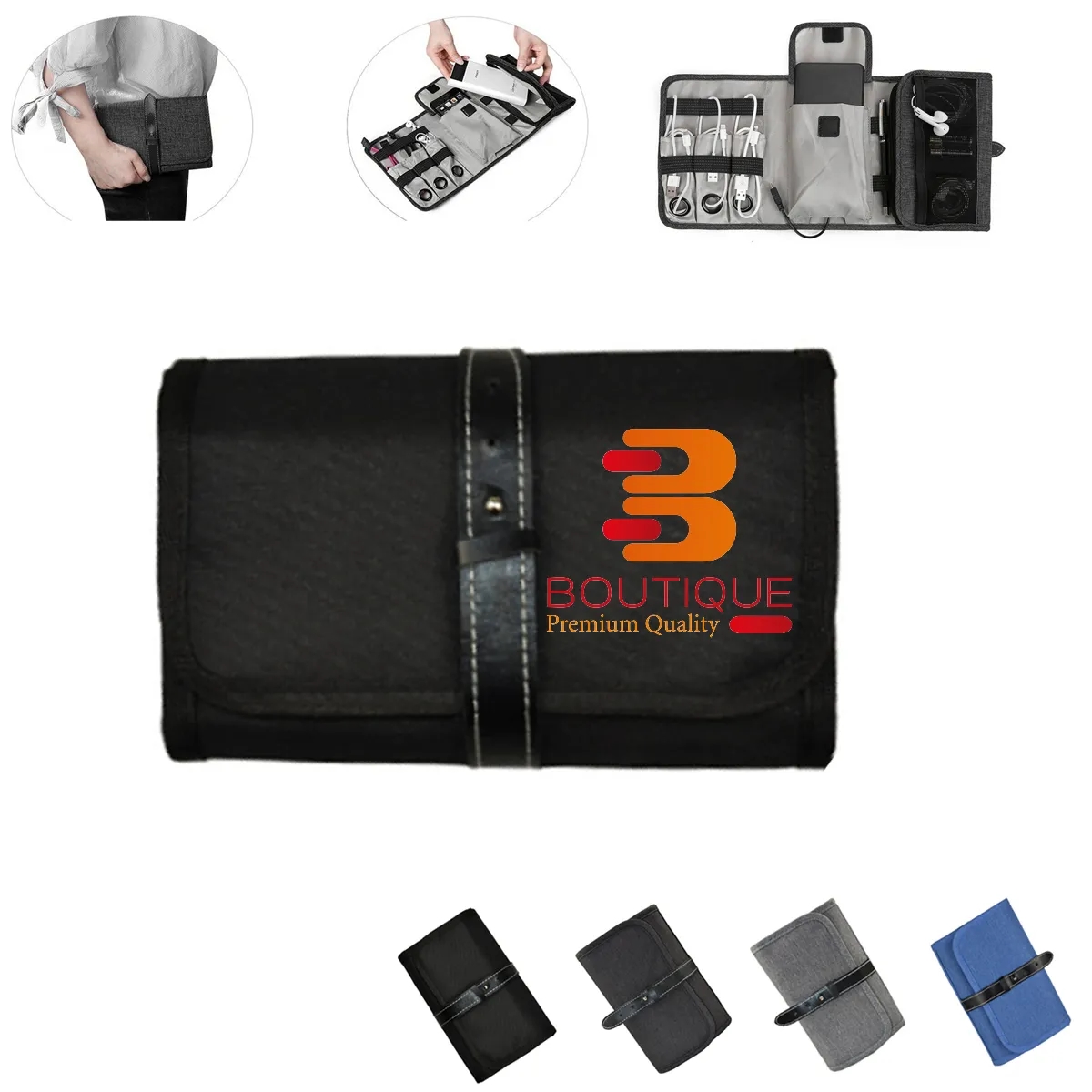 Custom Portable Compact Travel Electronics Organizer Bag 2