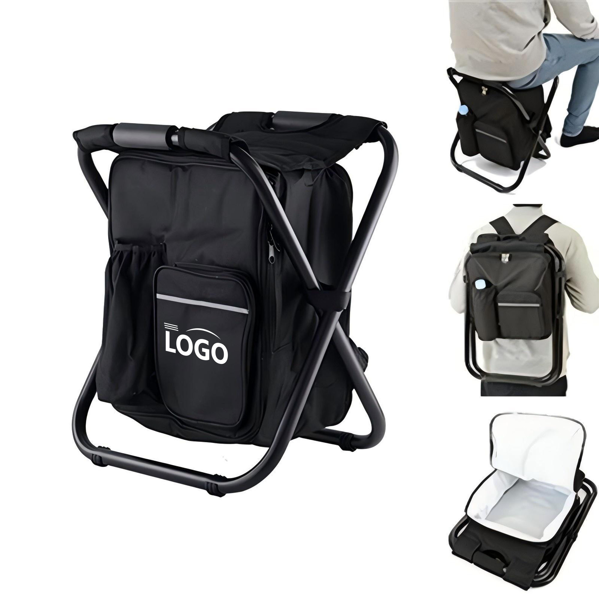 Portable Backpack Chair with Cooler 2
