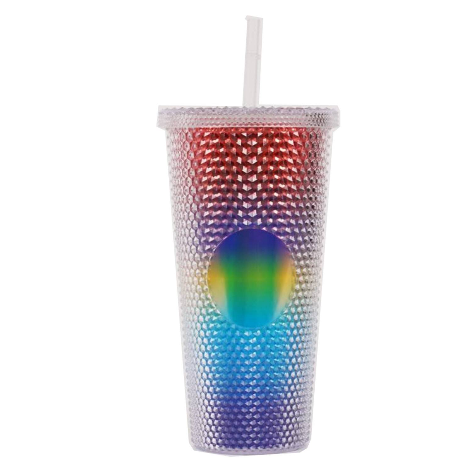 24oz large capacity Plastic Cup with Straw Outdoor 5