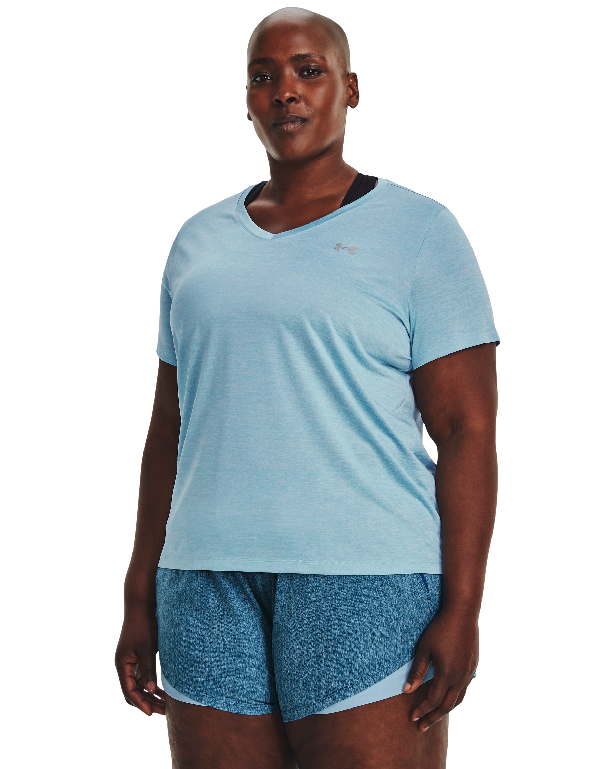 UA Tech Twist Women's V-Neck Short Sleeve 16