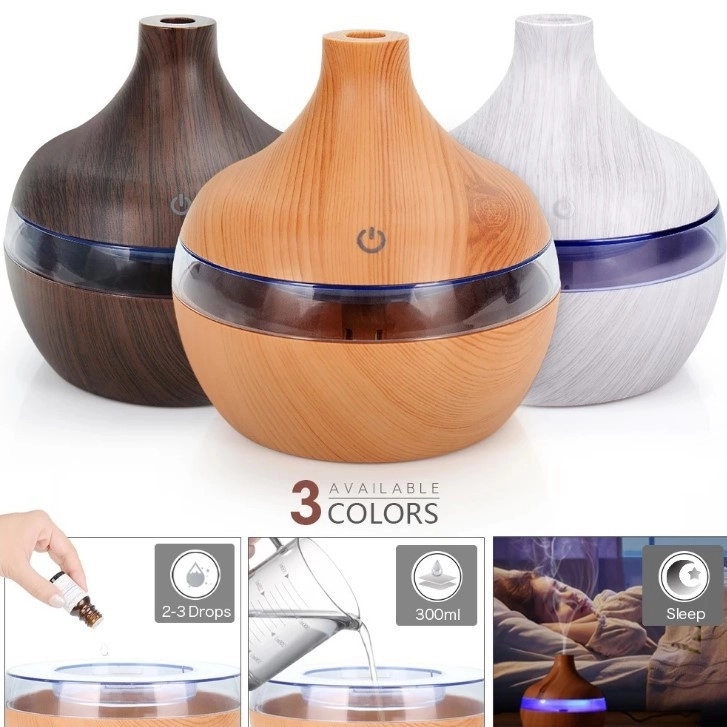300 Ml Usb Silence Wood Grain Air Humidifier 3