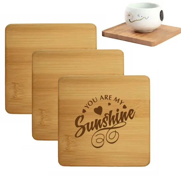 Recycled Bamboo Square Coaster 2
