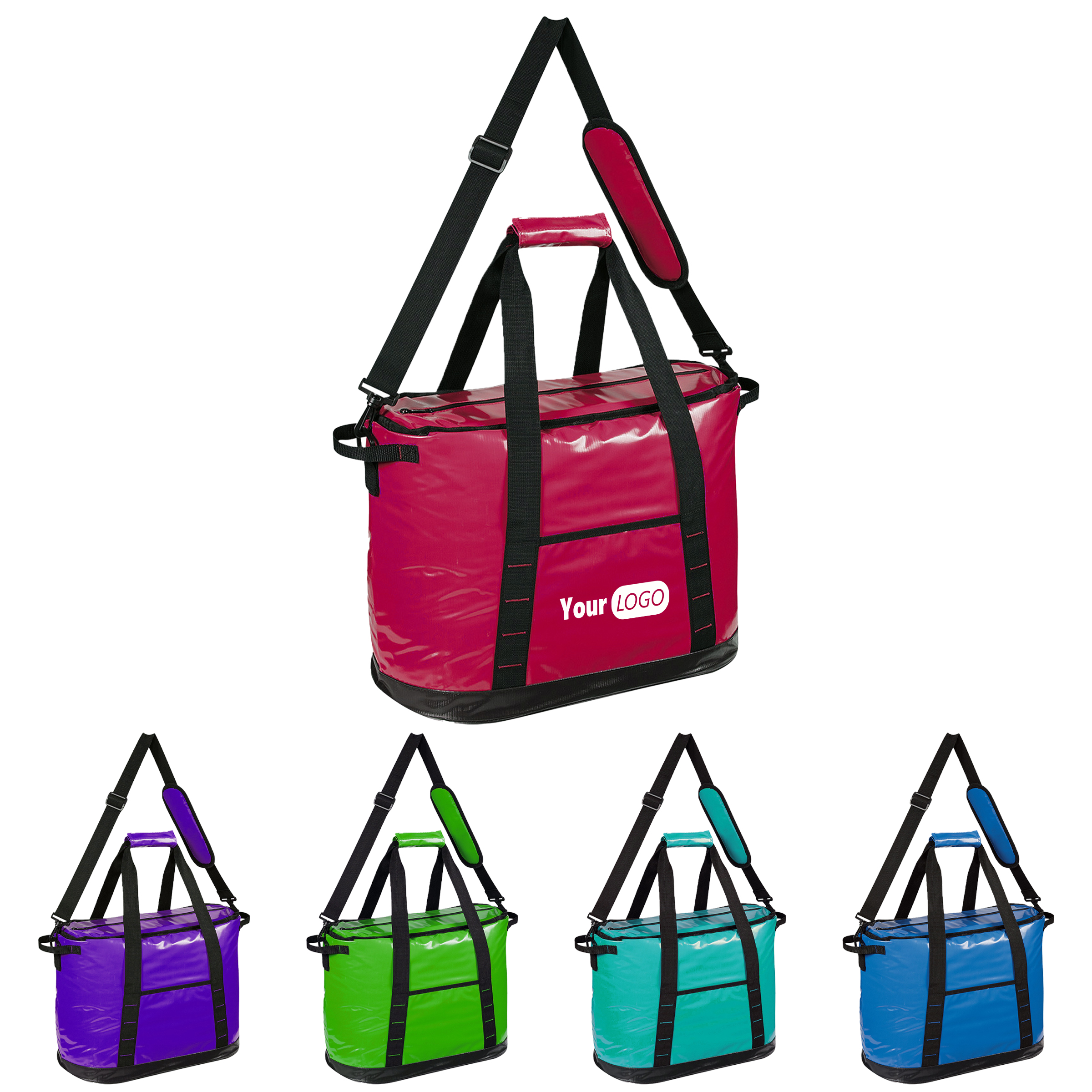 Oxford Durable Large Capacity Lunch Bag With Secure Zipper Closure 2