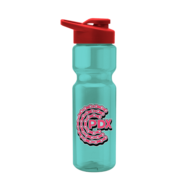 Blazer 28oz Transparent Bike Bottle w/Drink-thru Lid 482