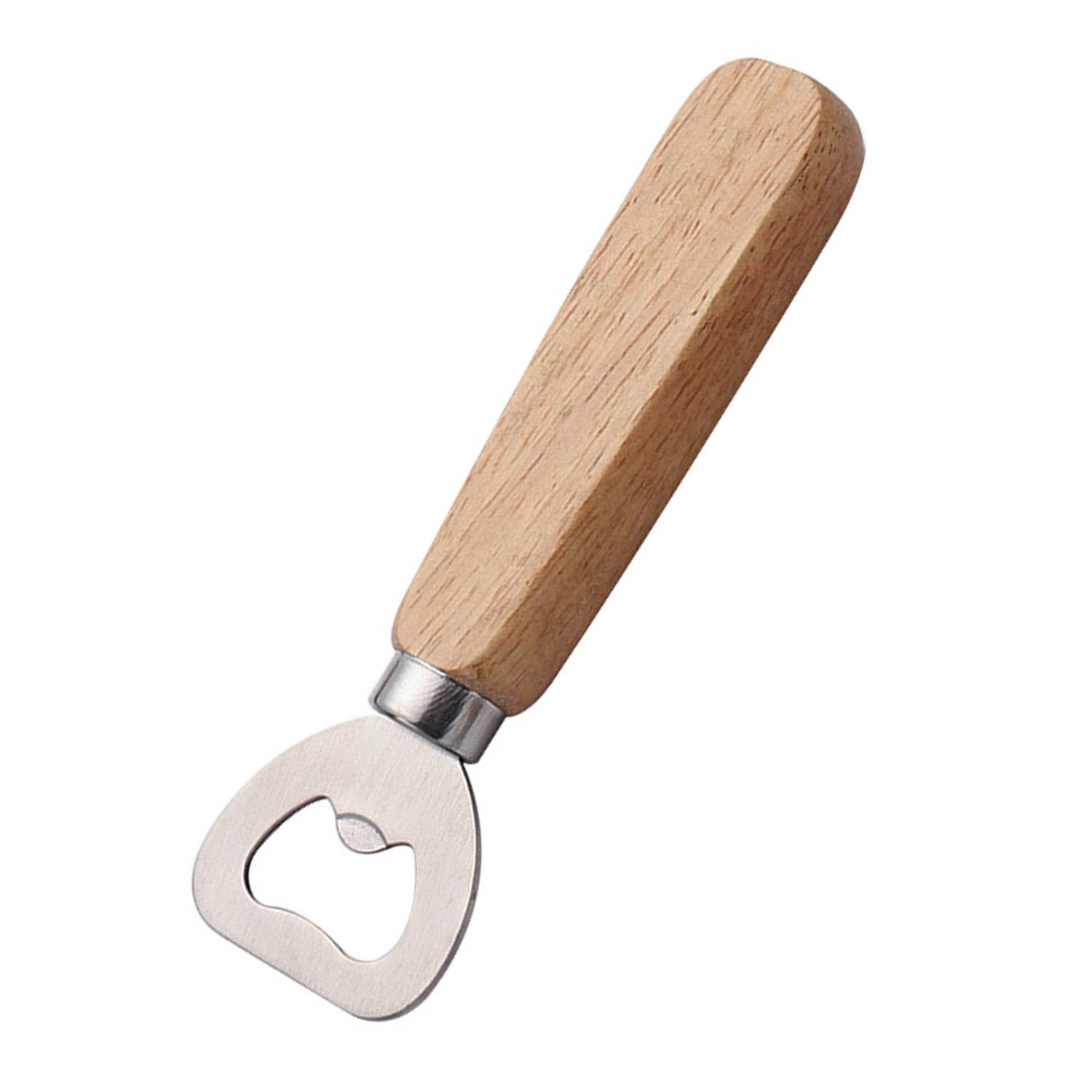 Wooden Handle Stainless Steel Bottle Opener 3