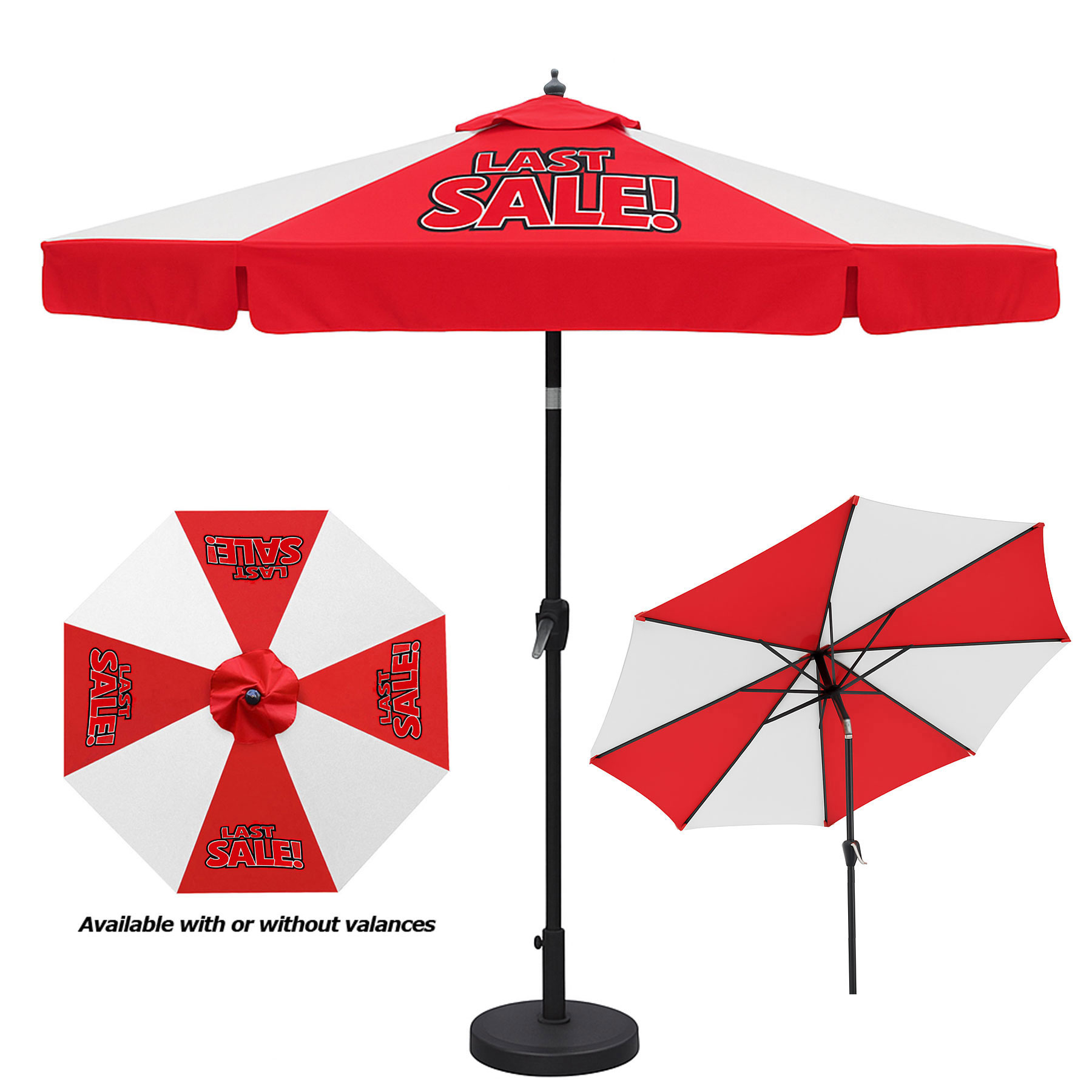 9' Deluxe Heavy Duty Aluminum Market Umbrella W/ Crank Lift And Tilt ( Dye Sublimation ) 3