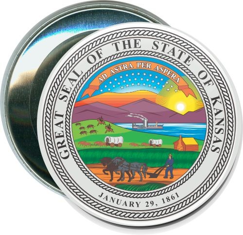 Great Seal of the State of Kansas, State Button 1