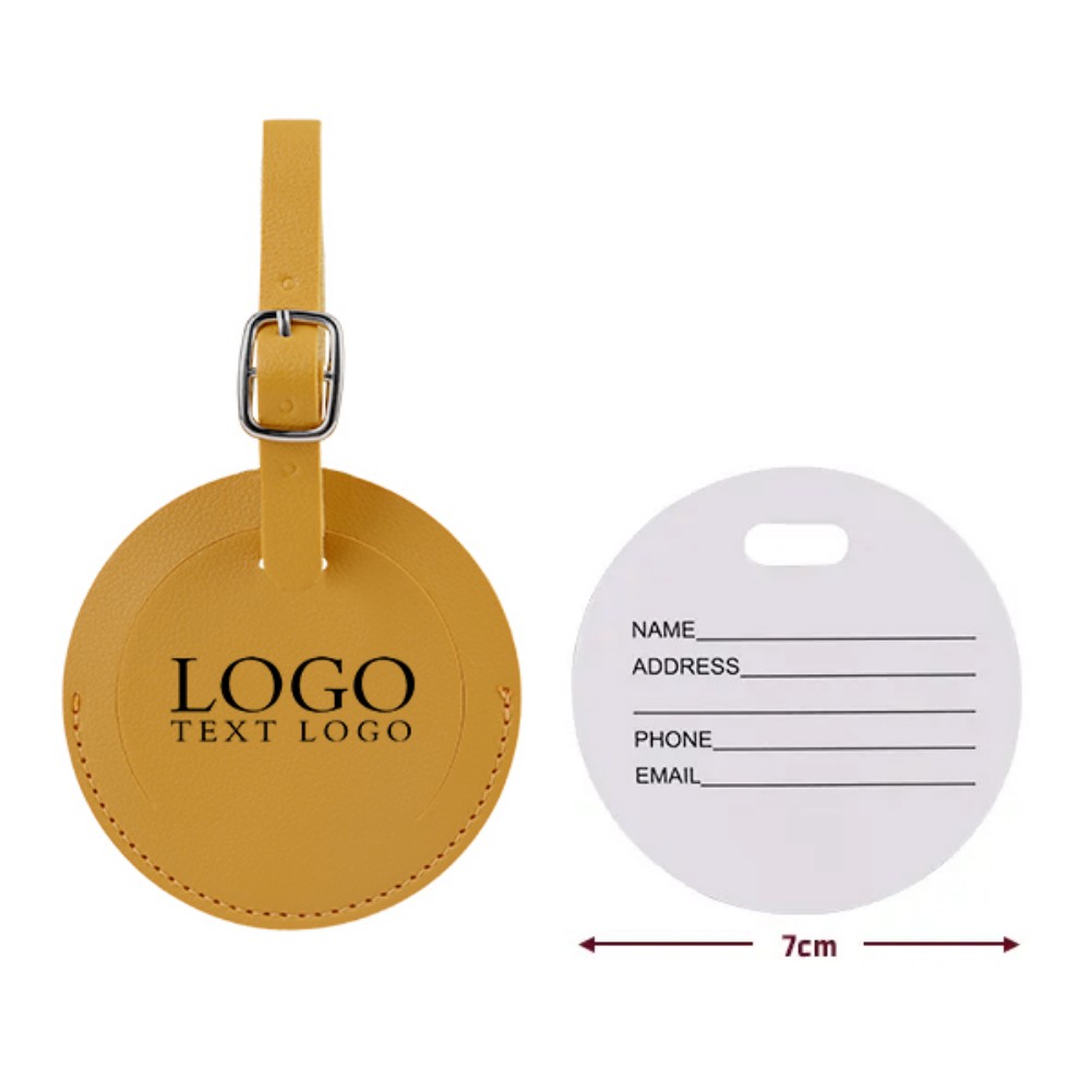 Round Flap Luggage Tags With Logo 3