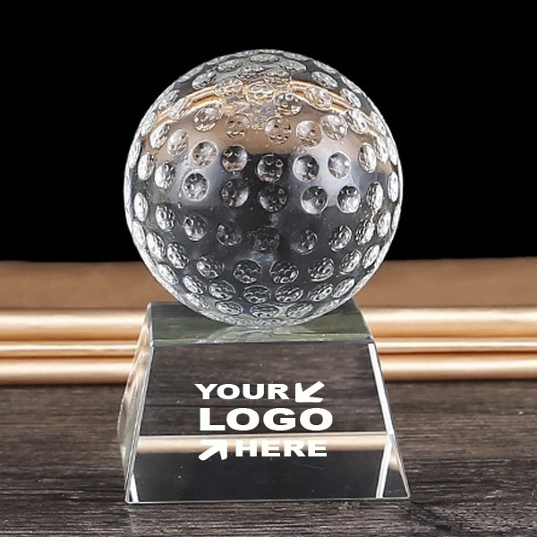 Crystal Golf Ball Paperweight 2