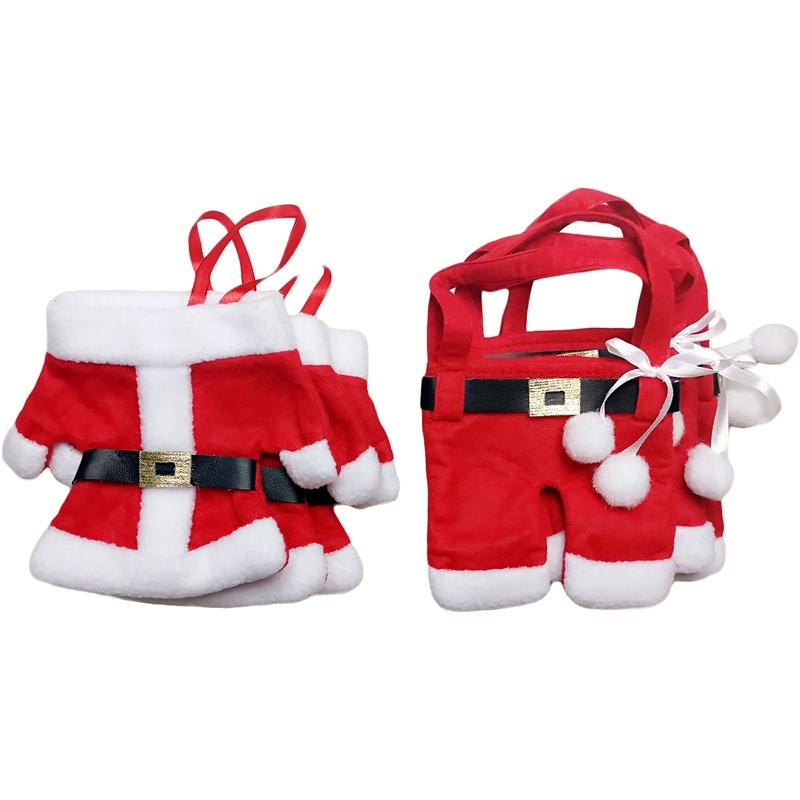 Christmas Santa Suit Tableware Holder 2