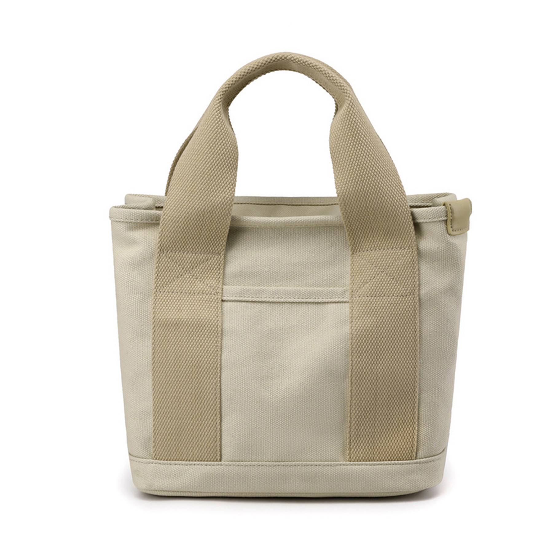 Canvas Small Tote Bag Handbag with Zipper, custom tote bag with logo imprint 12