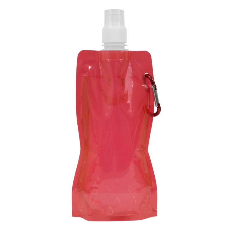 "Roll Up" 18 oz Foldable and Reusable Water Bottle with Matching Carabiner 52