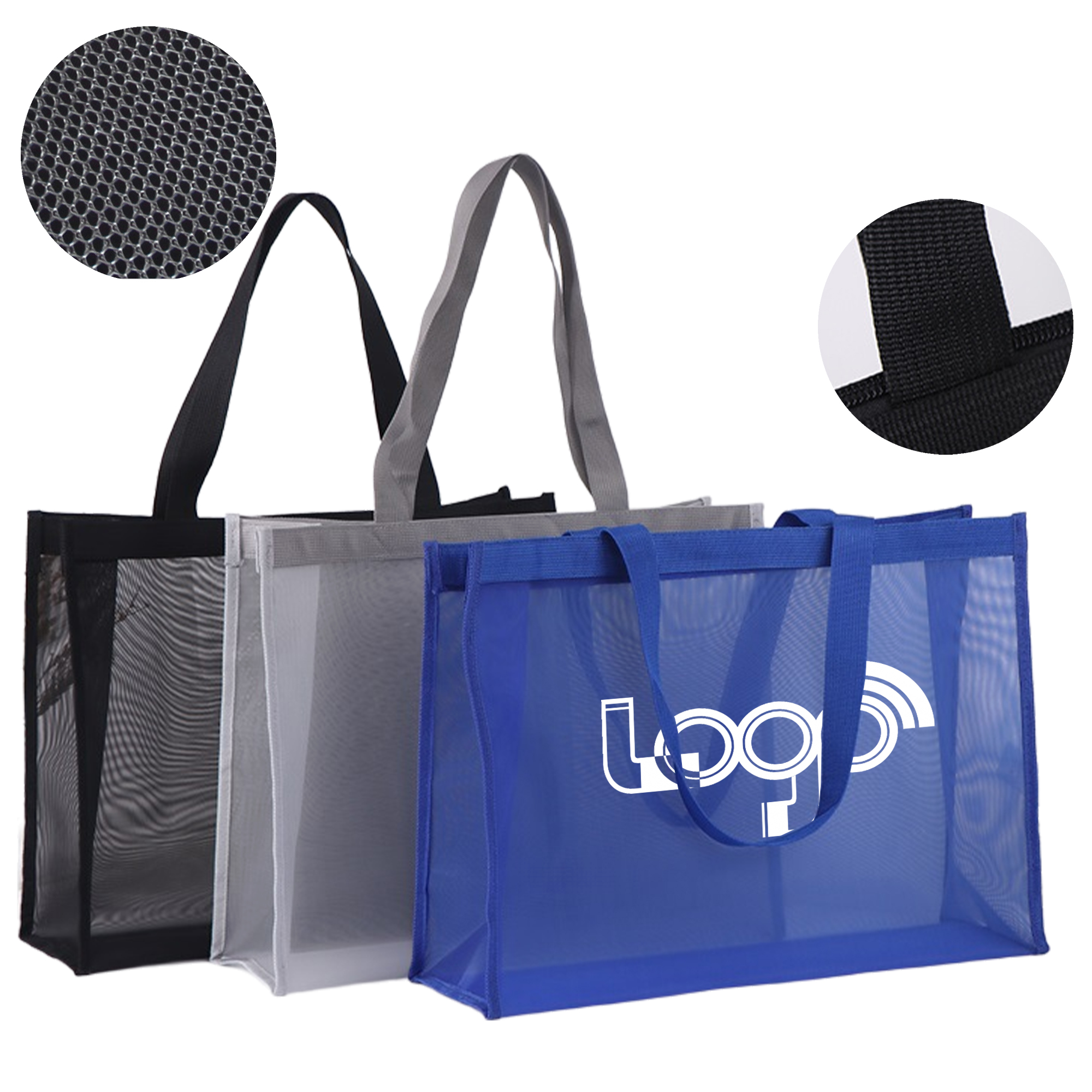 MOQ 100 Lightweight Foldable Mesh Tote Bag 1