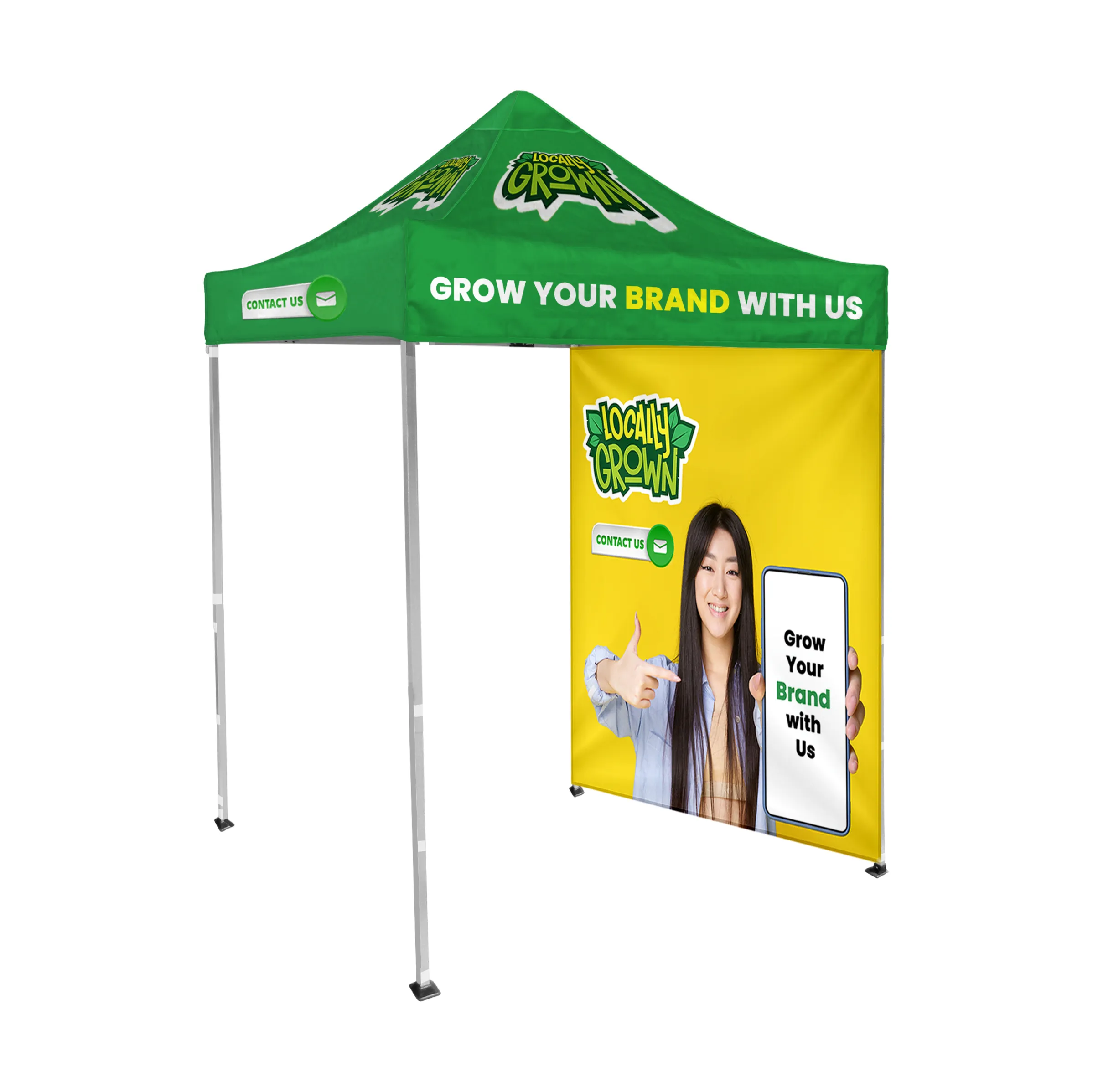 6'x6' Tent Canopy with frame and one full wall 6