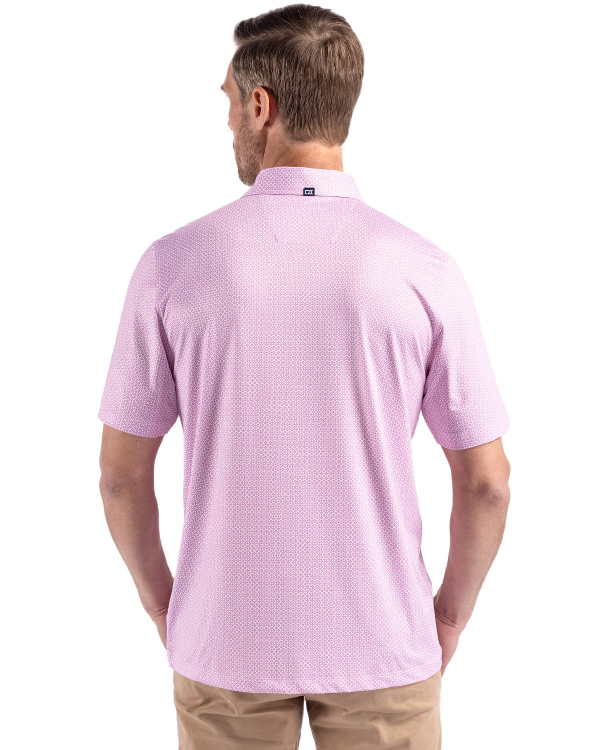 Cutter & Buck Pike Recycled Diamond Dot Print Mens Polo 10