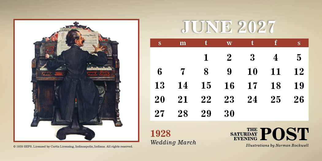 Triumph® Calendars The Saturday Evening Post Illustrations by Norman Rockwell Desk Calendar 39