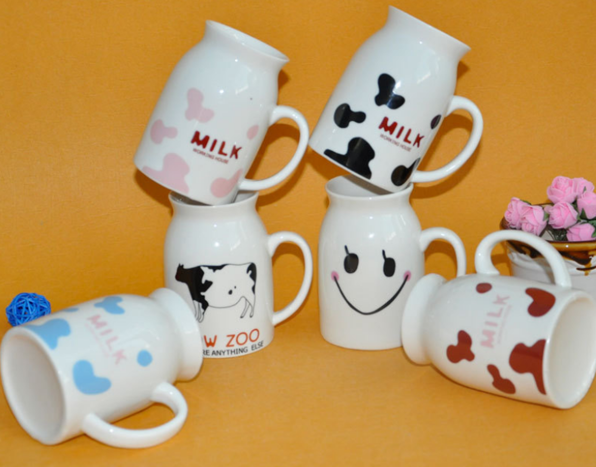Colorful ceramic milk cups 2