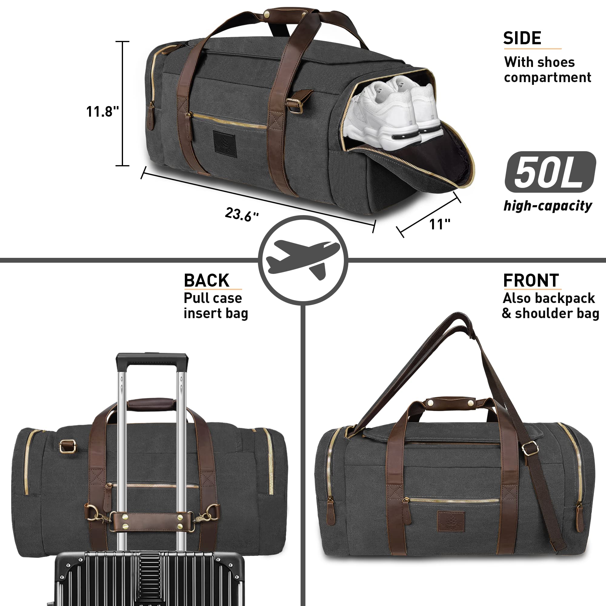 Canvs Backpack for Men Vintage travel High Capacity 2