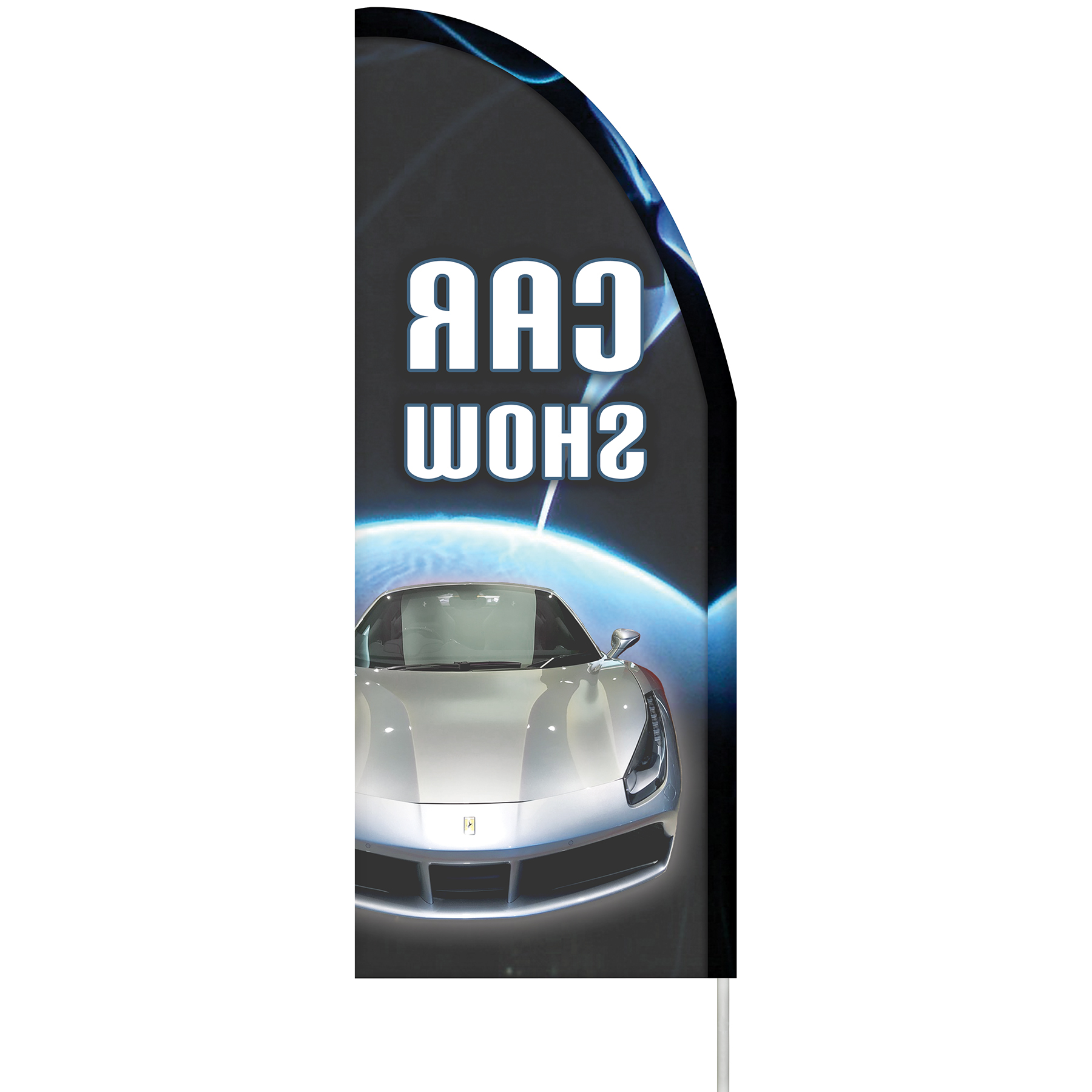 3' x 8' Custom Single Reverse Half Drop Flag 4