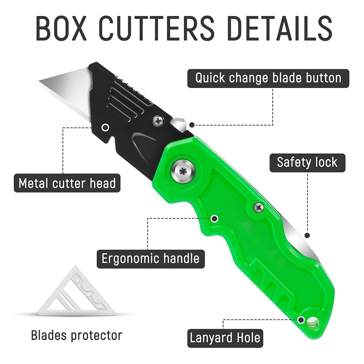 Folding Utility Knife with Blades 4