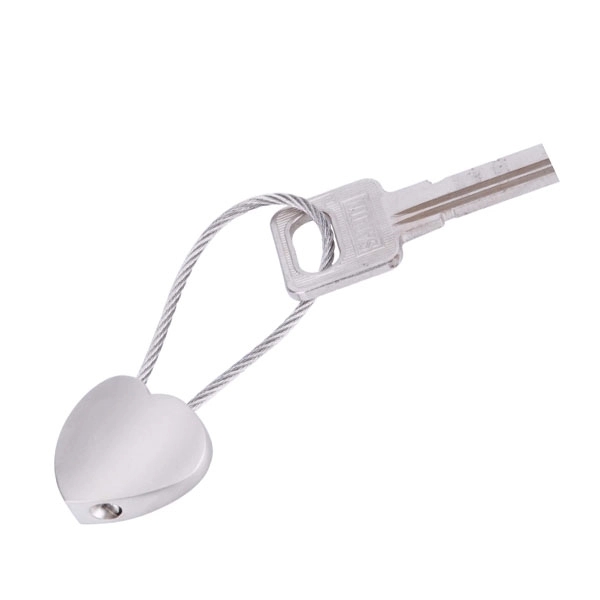 Heart shaped Wire Lock Keyring 2