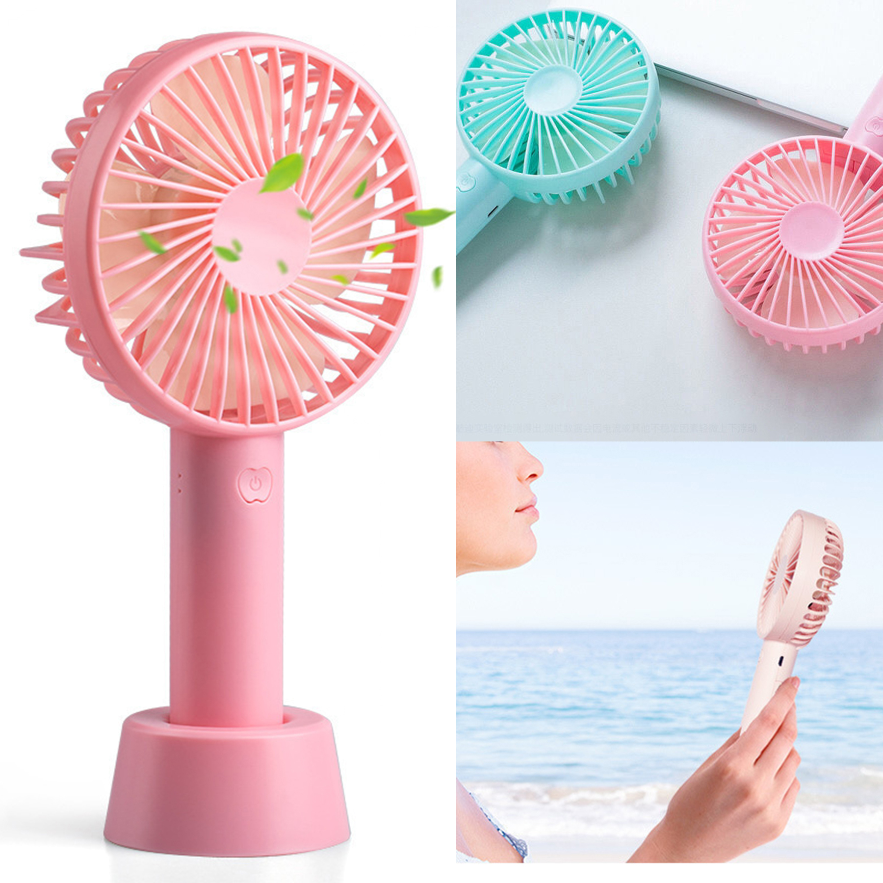 Portable Handheld Fan with Charging Base