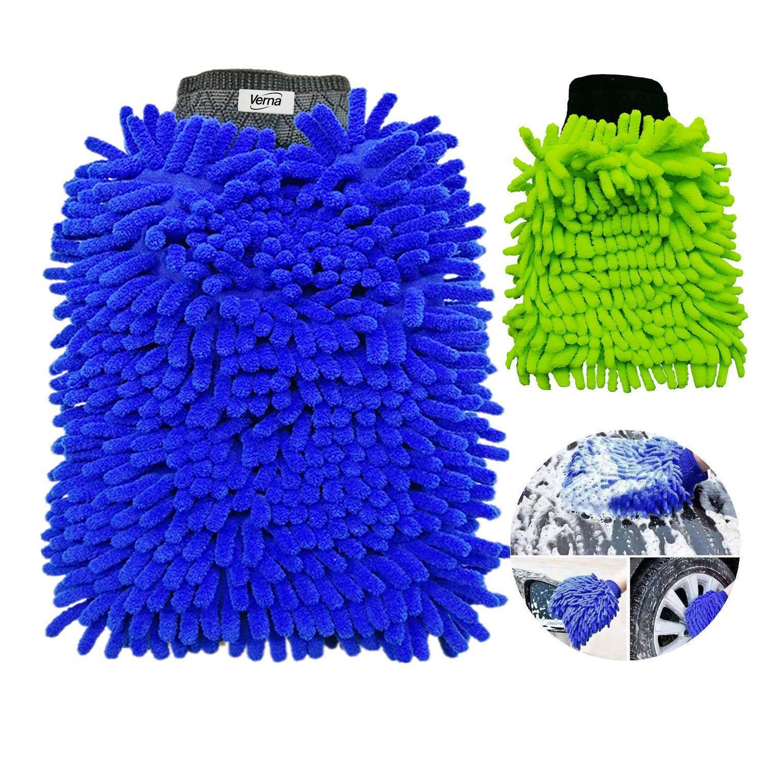 Scratch Free Double Sided Microfiber Car Wash Mitts 6