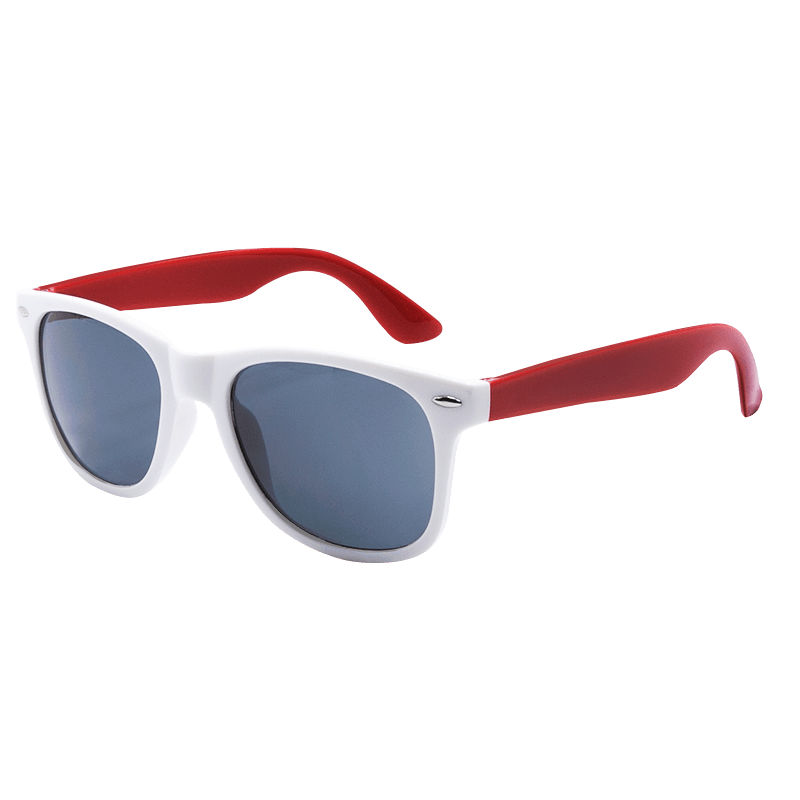 Custom White Frame Plastic Sunglasses 14