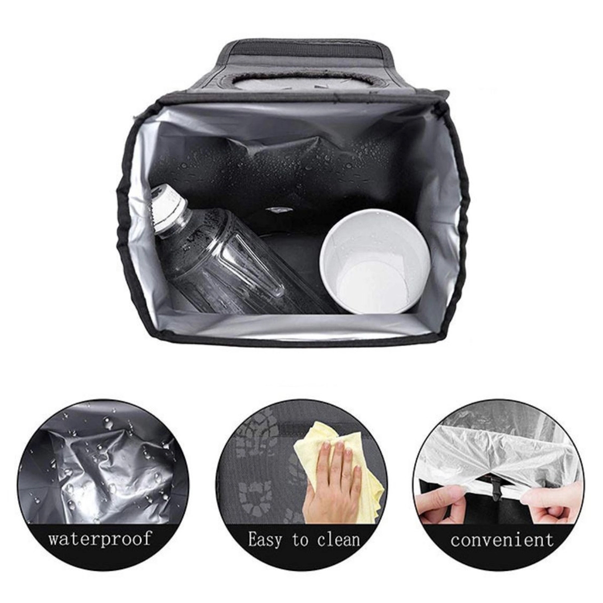 Car Trash Can With Lid 3