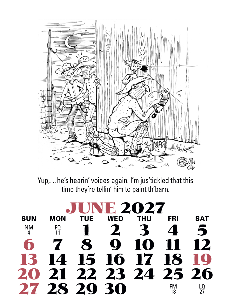 Triumph® Calendars Press-N-Stick Cowboy Calendar 631