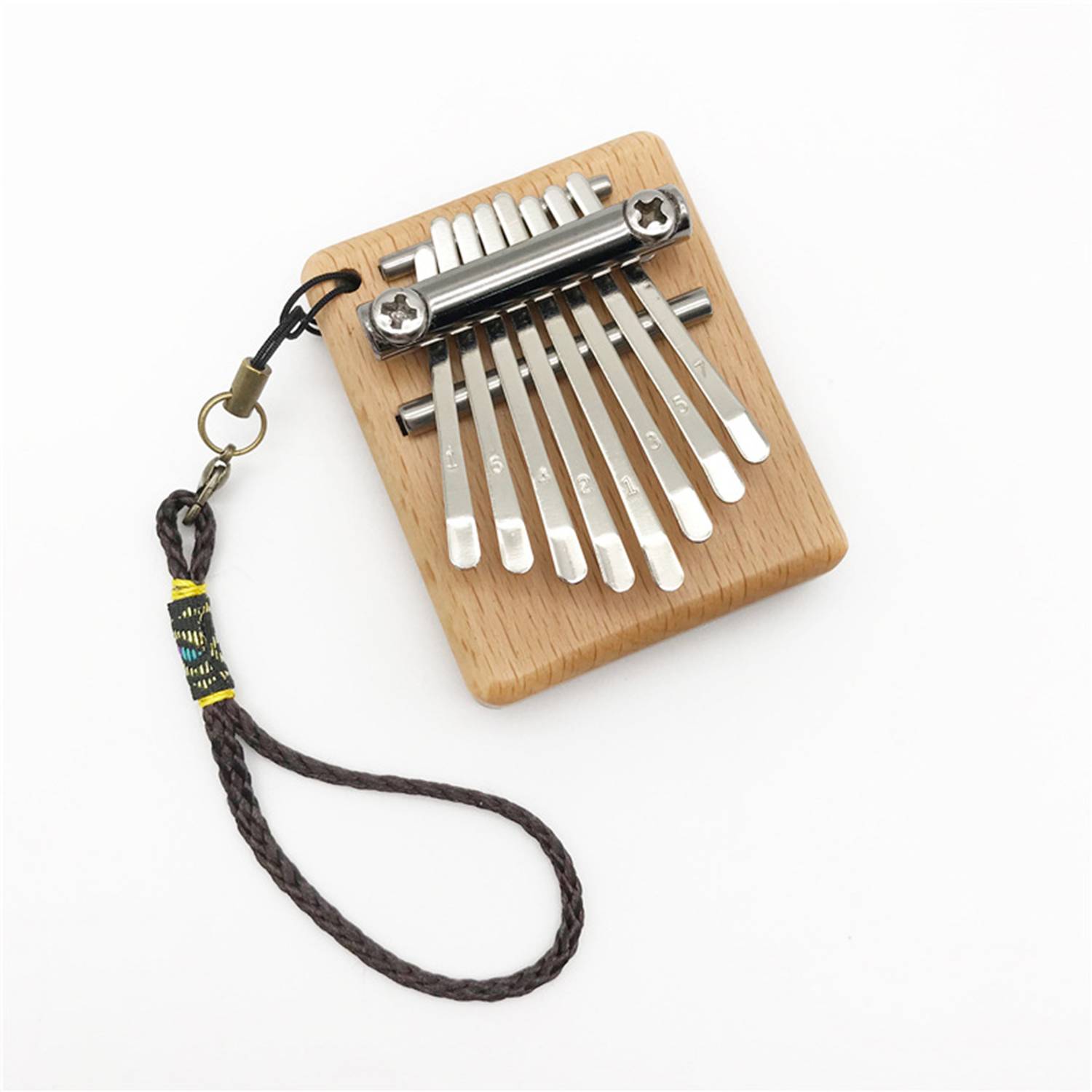 Mini Thumb Piano 8Keys Wooden MusicalInstrument Kid Toy 1