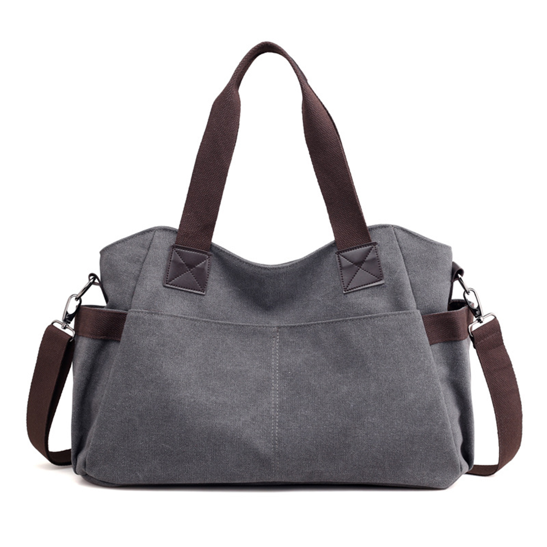 Big Canvas Tote top Handle bag for Work School Travel Business, custom tote bag with logo imprint 3