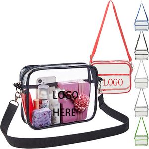 Clear Transparent PVC Cross Body Shoulder Messenger Ba 10